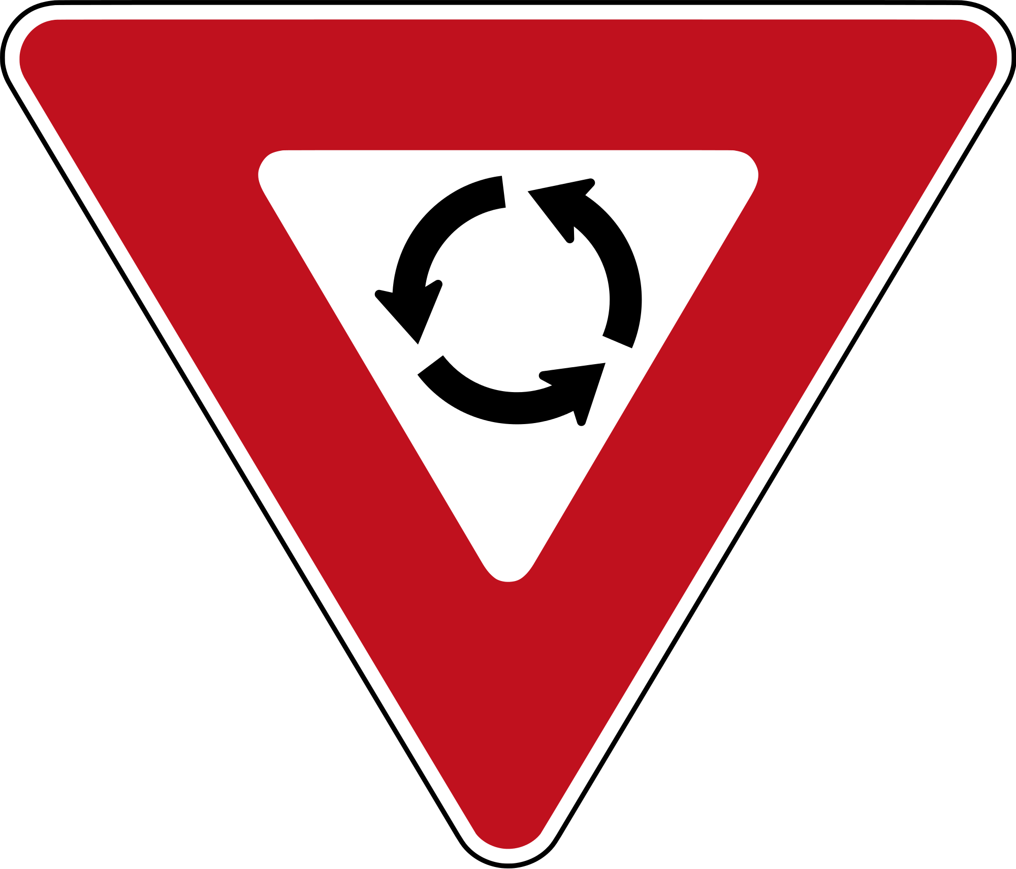 Yield At Roundabout - Yield At A Roundabout (2000x1711)