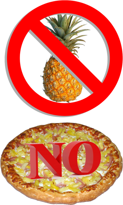 Hawaiian Pizza Sucks - No Pineapple On Pizza (433x750)