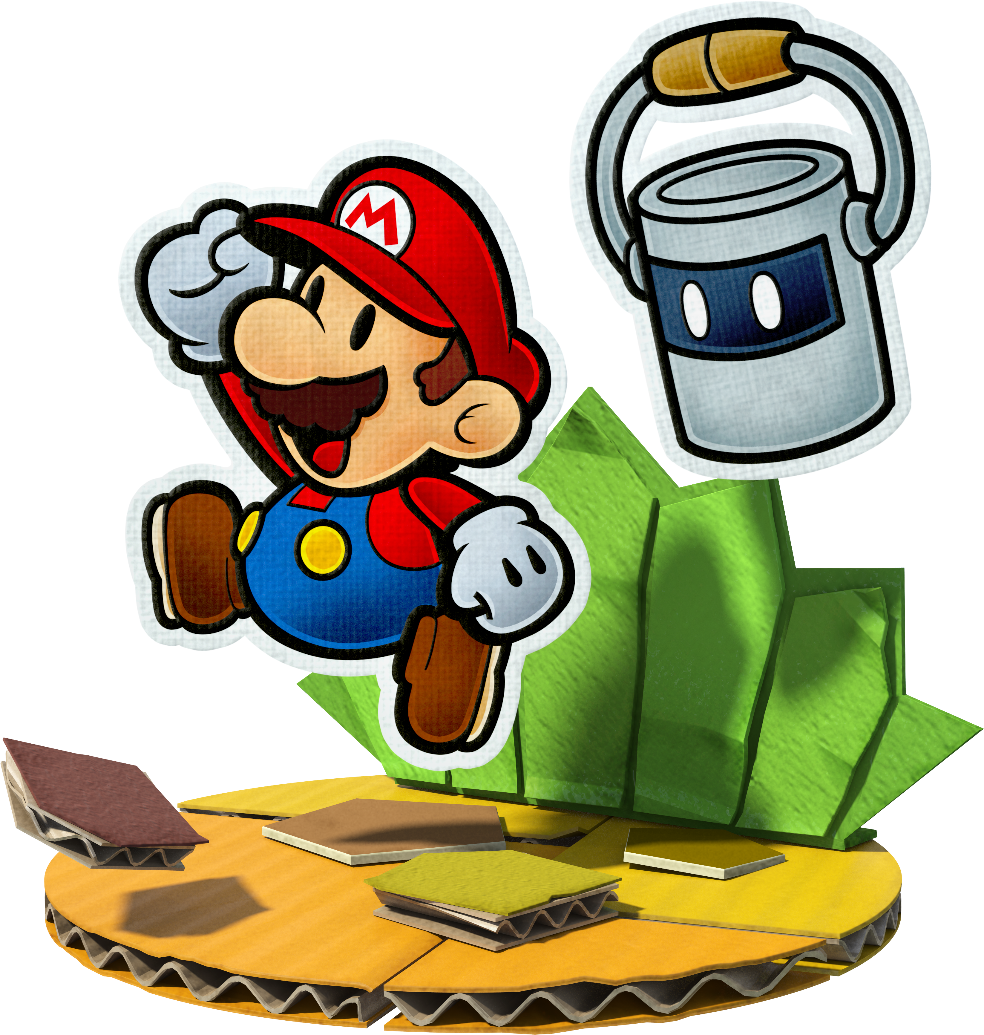 Mario And Huey 2 Paper Mario Color Splash Artwork Paper - Mario And Huey 2 Paper Mario Color Splash Artwork Paper (4096x4096)