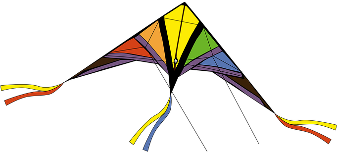 Kite Fly Autumn Fall Color Game Play Kite - Indian Kite Flying Png (680x340)