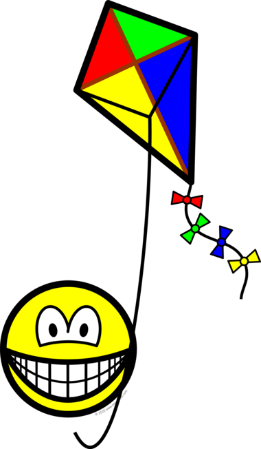 Kite Flying Smile - Smiley (380x652)