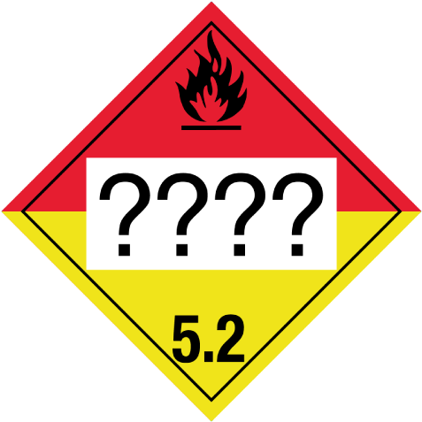 Vinyl Custom Un Or Na Numbered Organic Peroxide - Labelmaster 10-3/4" X 10-3/4" Class 5 Rigid Vinyl Placard, (500x500)