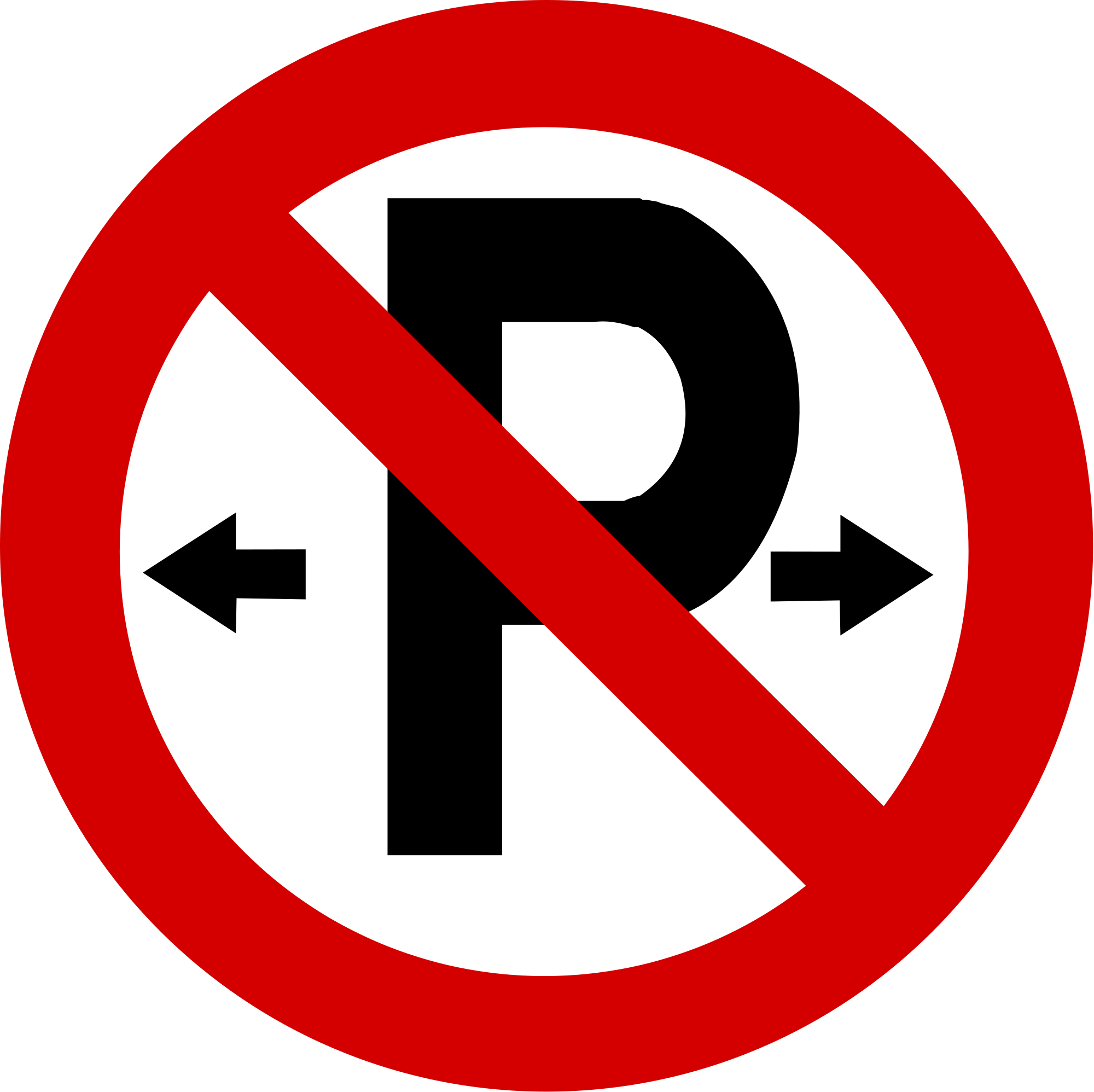 Regulatory Road Sign No Parking - No Parking Sign Svg (2000x1996)