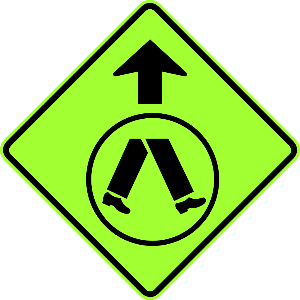 Australia W6-2 - Pedestrian Crossing Ahead Sign (1024x1024)