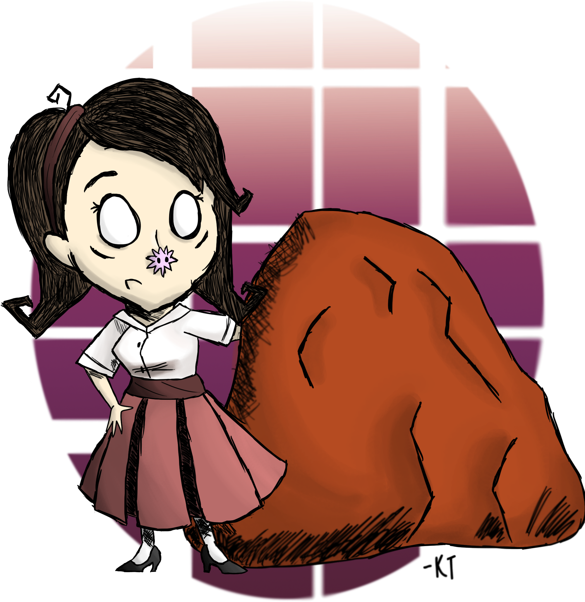 Mole Girl [don't Starve Art Style] By Kqkangaroo - Don T Starve Mole (2196x2199)