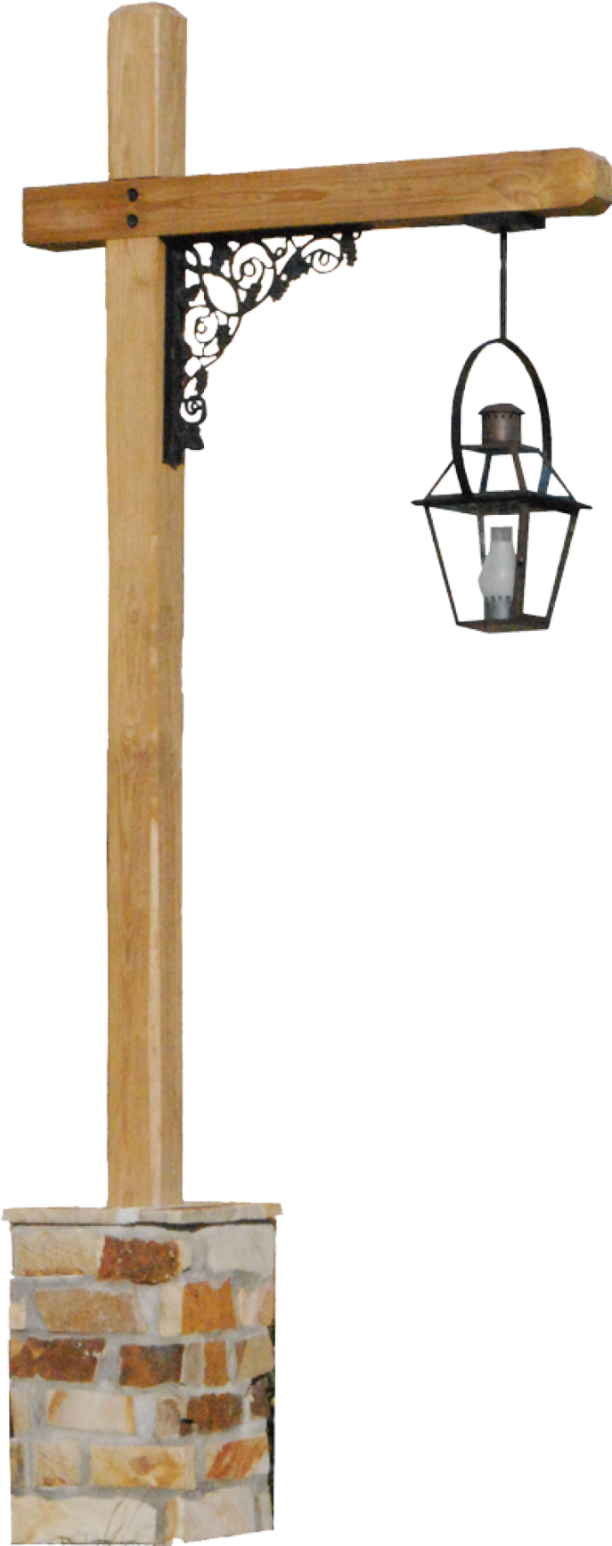 Decorative Wooden Posts Designs - Exterior Light Wood Post (687x1735)