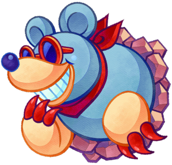 Kirby Mass Attack Artwork - Kirby Mass Attack Moley (350x336)