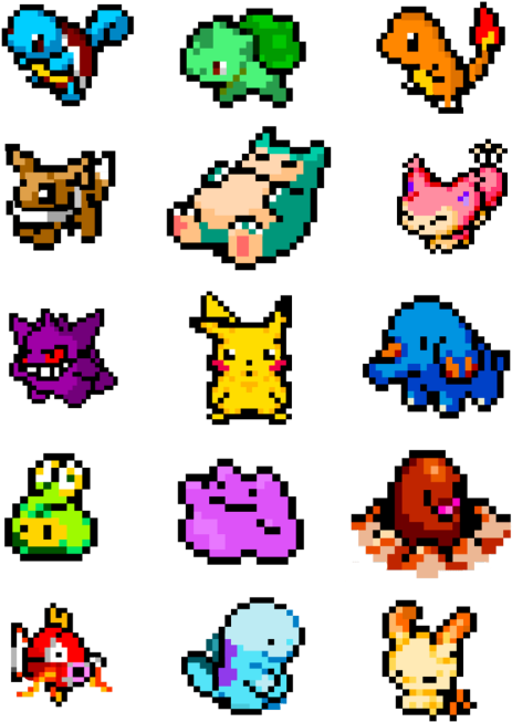 Pokemon Pixel Art Pokemon Art Pixel Pokemon - Pokemons Em 8 Bits (500x667)
