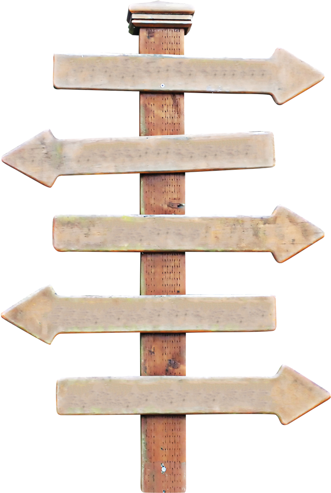 Direction Sign Clipart - Blank Wooden Road Sign (686x1000)