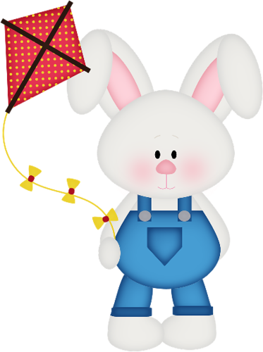 Bunny Flying Kite - Rabbit (373x500)