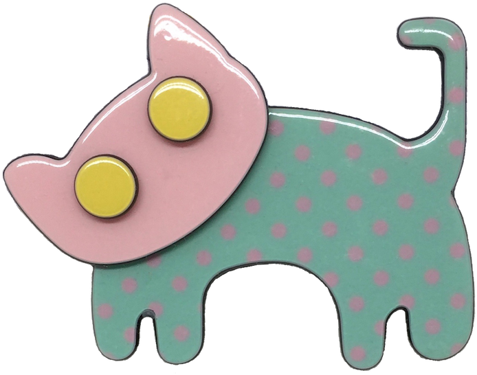 Happy Cat Hairclip - Cat (1000x822)