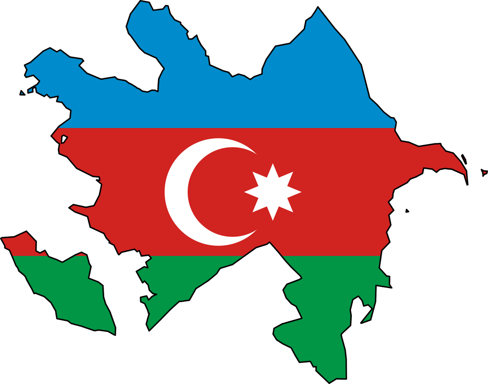 Azerbaijan Flag Azerbaijan Flag Map - Azerbaijan Map With Flag (1600x1260)