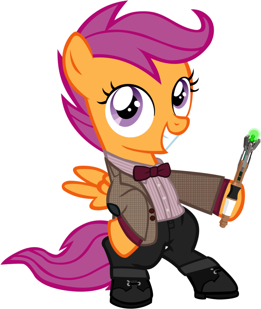 Cloudyglow, Bipedal, Clothes, Cosplay, Doctor Who, - Scootaloo As The 11th Doctor Hoodies & Sweatshirts (875x1024)