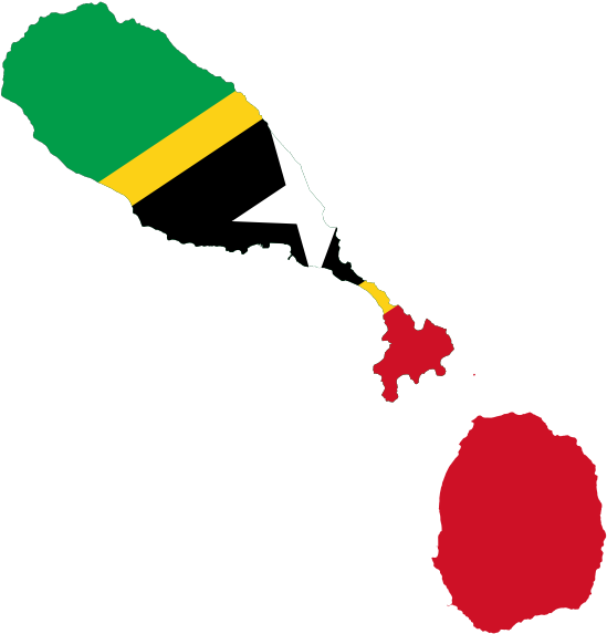 Saint Kitts Nevis Flag Saint Kitts Nevis Flag Map Saint - Saint Kitts And Nevis (555x575)