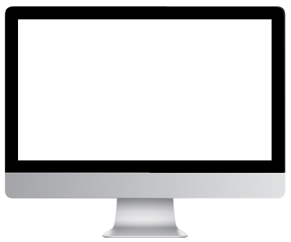 Image Of A Monitor - Imac With Shadow Png (420x350)