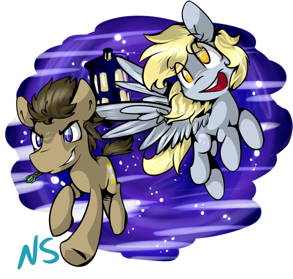 Nekosnicker, Derpy Hooves, Doctor Who, Doctor Whooves, - Cartoon (1024x1024)