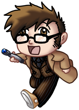 Chibi 10th Doctor V2 By Twinenigma - Chibi 10th Doctor (300x455)