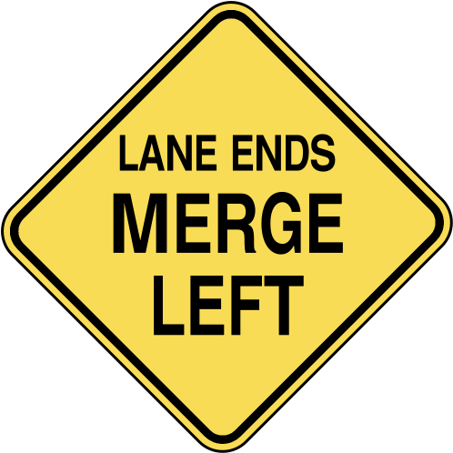 The Gallery For > Lane Merge Sign - Work Health And Safety (505x512)