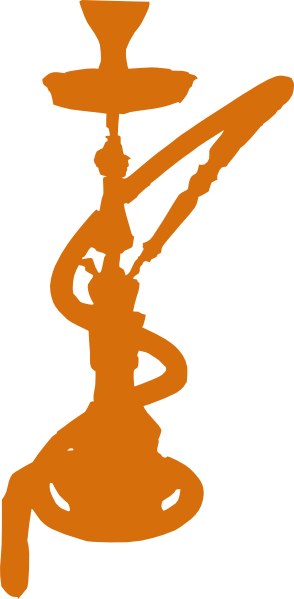 Burnt Orange Hookah Clip Art - Hookah Clipart (294x599)