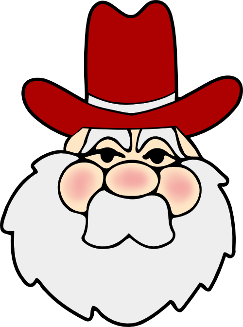 Cowboy Santa2 - Güzel Noel Baba Çizimleri (500x672)