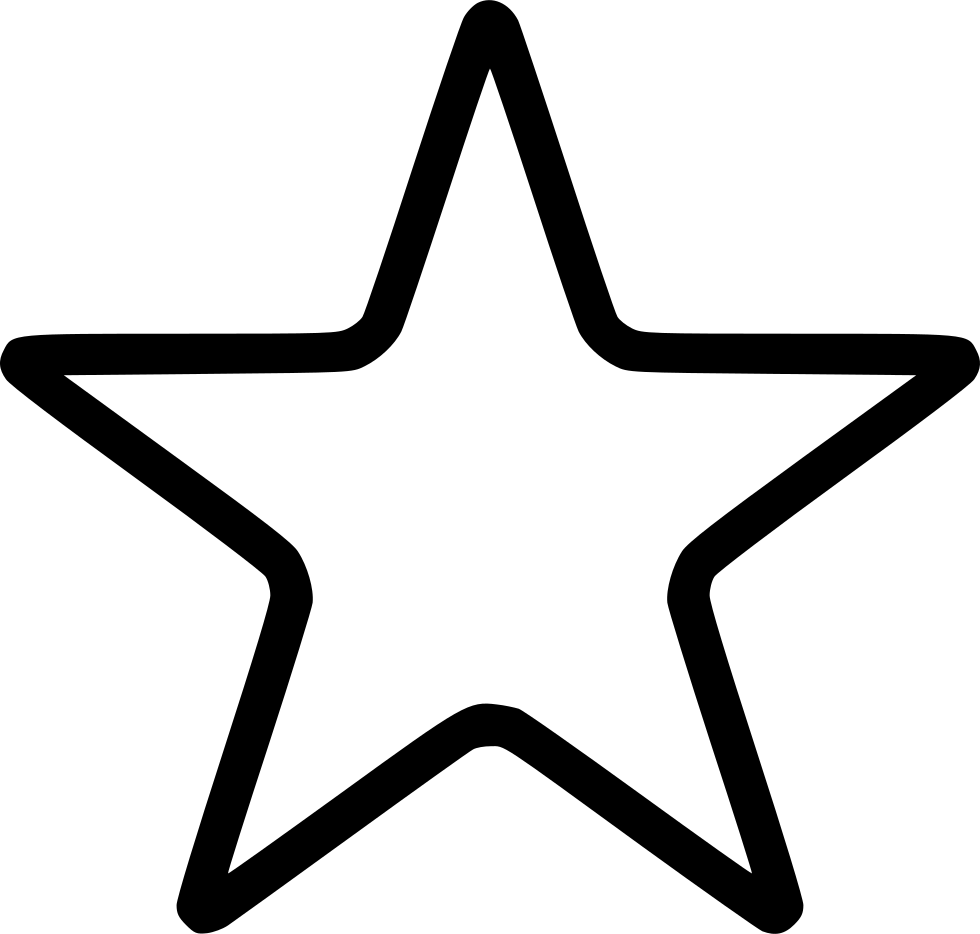 Star Rate Mark Highlight Rating Comments - Outline Of Star Shape (981x980)