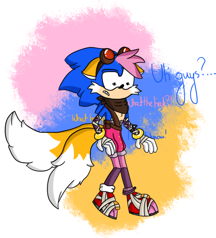 Sonic, Amy And Tails Fusion [sonic Boom] By Zendpixie - Sonic And Tails Fusion (874x913)