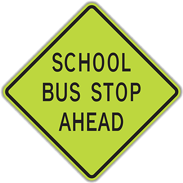 Hs3-1 School Bus Stop Ahead - School Bus Stop Ahead Sign (400x400)