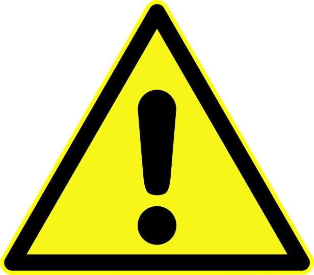 Explore Traffic Sign, Medical School And More - Yellow Triangle Exclamation Mark (640x561)