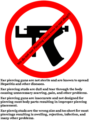 We Do Not Use Piercing Guns Ever - Ear Piercing Gun Bad (303x400)