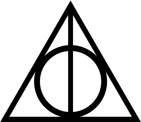 Deathly Hallows Sign - Deathly Hallows Symbol (488x424)