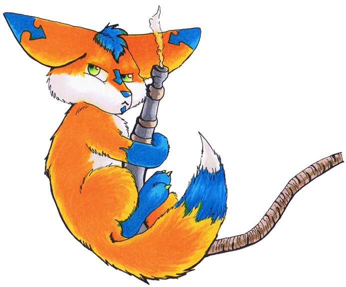 Hookah Hogging Fennec - Illustration (706x583)