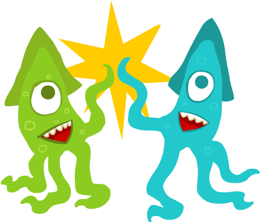 Squid High Five By Jimmycurbstomp - Các Từ Tiếng Anh Bắt Đầu Bằng Chữ Y (640x480)