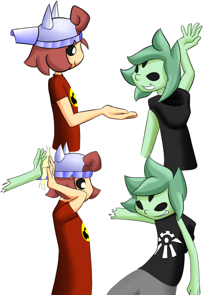 Backwards High Five By Fillershmazman - Cartoon (811x986)