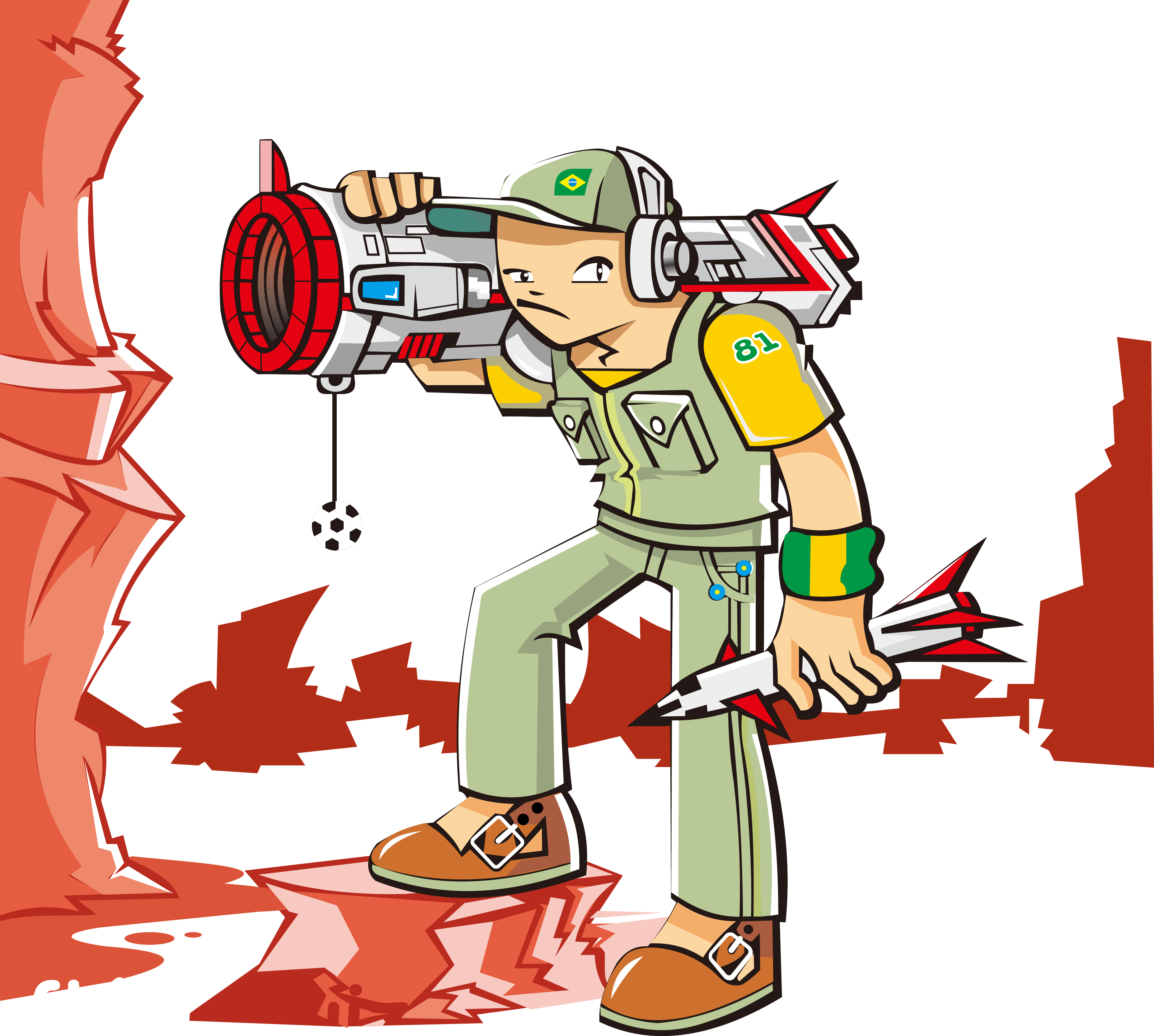 U7d05u8272u58ebu5175 Soldier Clip Art - U7d05u8272u58ebu5175 Soldier Clip Art (3708x3328)