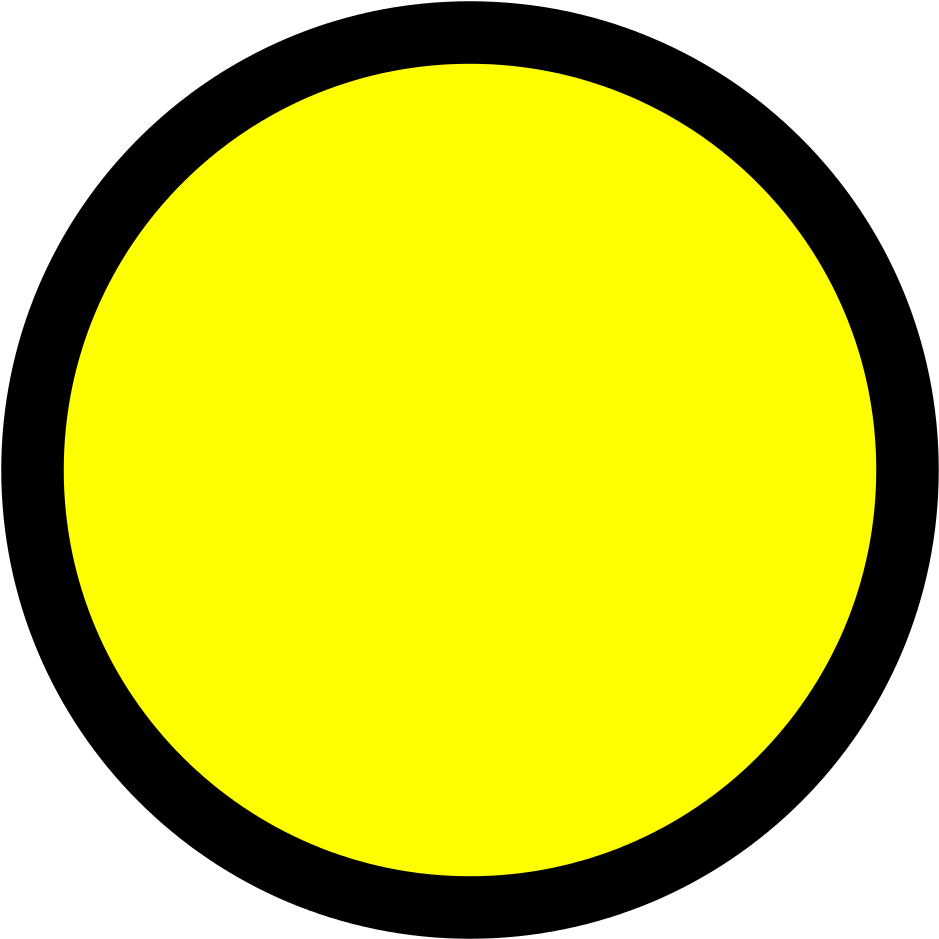 File - Yellow Dot - Svg - Yellow Circle Black Outline - (2000x2000) Png