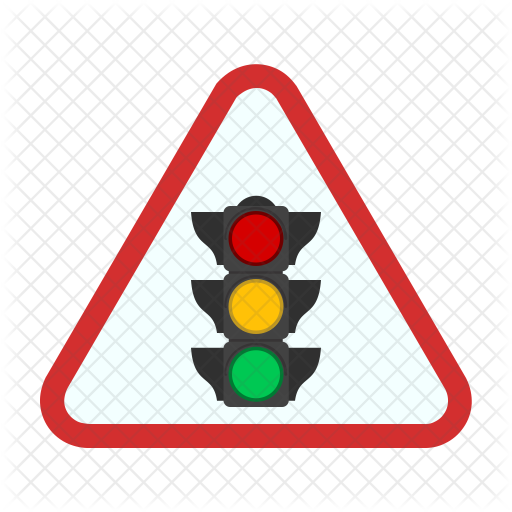 Traffic Signal Icon - Danger Sign Png (512x512)