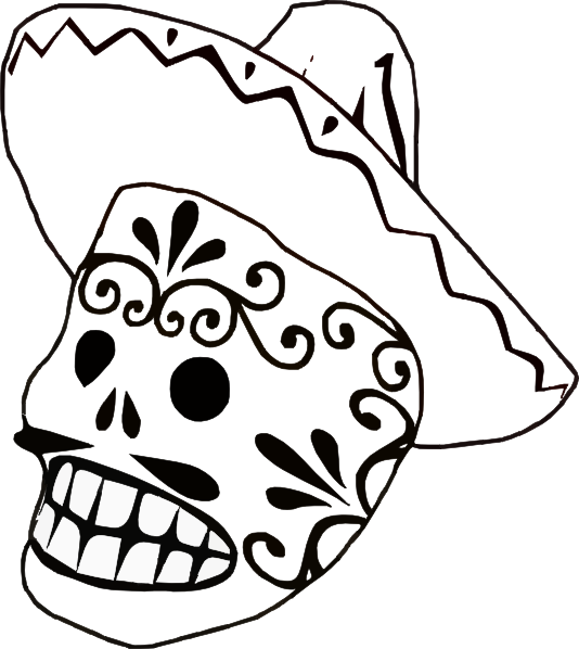 Mask Outline Clip Art At Clker - Embosser By Three Designing Women Emb3010 (534x598)