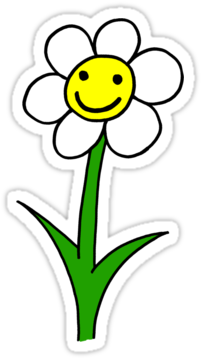 Cartoon Flower - Clipart Library - Happy Cartoon Flower (375x360)