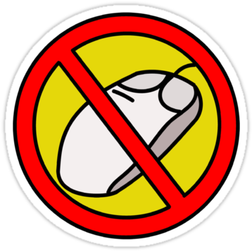"no Computer Mouse Traffic Sign " Stickers By Sofiayoushi - Subscription Business Model (375x360)