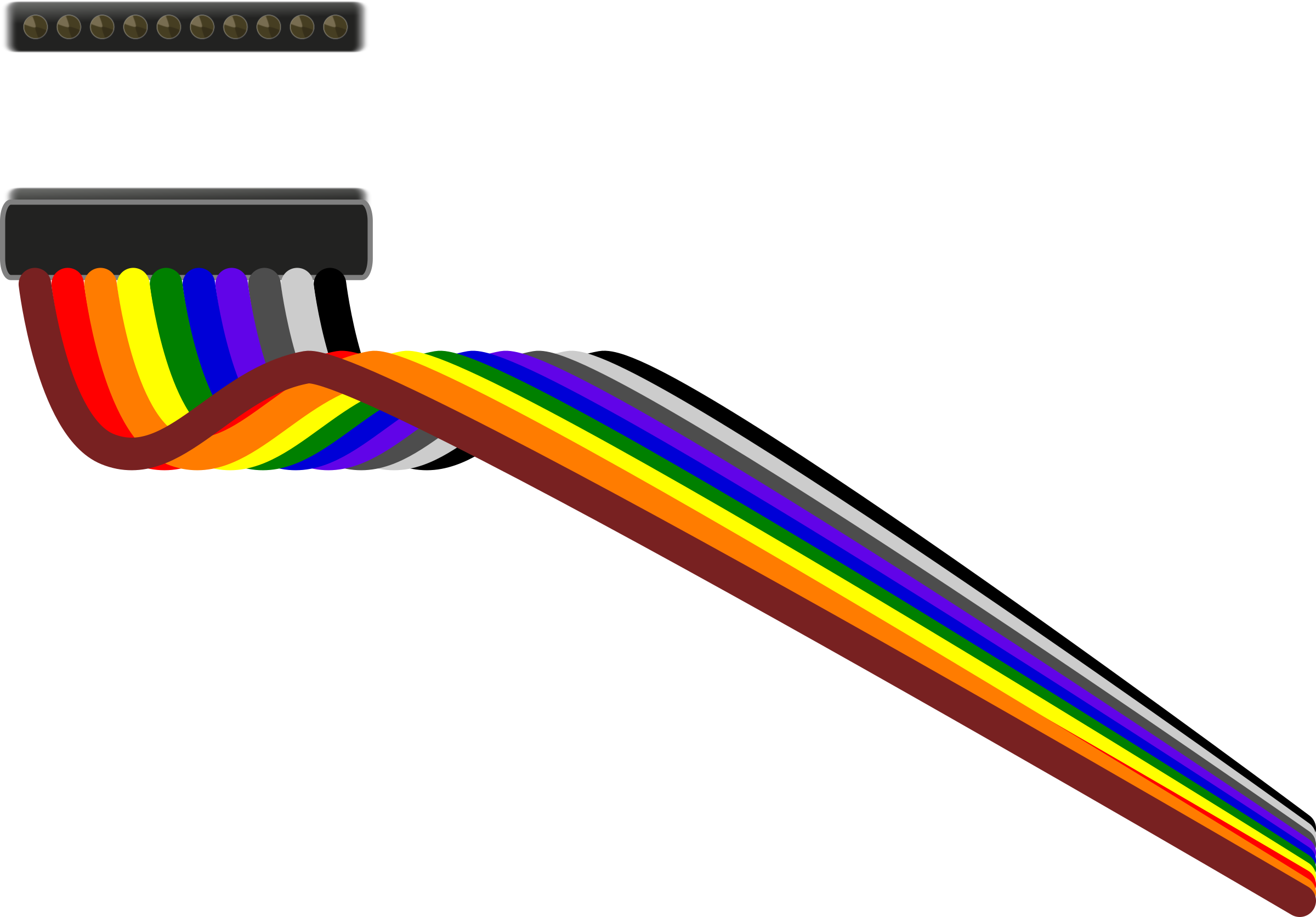 Connnector And Ribbon Cable - Ribbon Cable 10 Pin (2400x1672)
