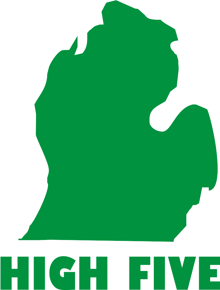 Michigan High Five Shirt - State Of Michigan High Five (745x973)