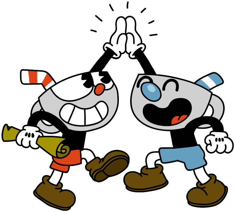 Cuphead And Mugman By Diuky - Cuphead Mugman Png (831x757)