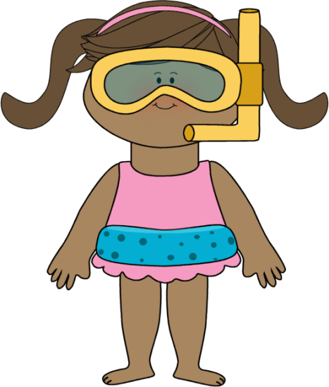Swimmer Clipart - Girl In Bathing Suit Clipart (467x550)