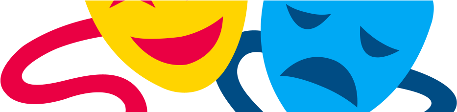 Theater Auditions For Christmas Show - Drama Masks Clipart (980x228)