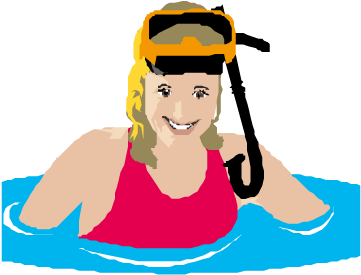 Swimming Underwater Diving Illustration - Cartoon (567x567)