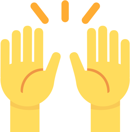 Hand Emoji Clipart Air Emoji Png - Icon Worship White Png (512x512)