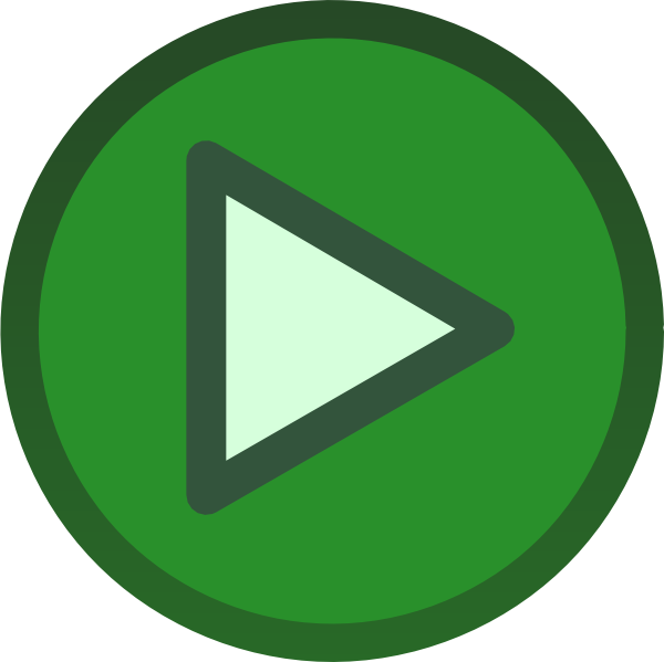 Green Plain Play Button Icon Clip Art At Clker - Portrait Of A Man (600x599)