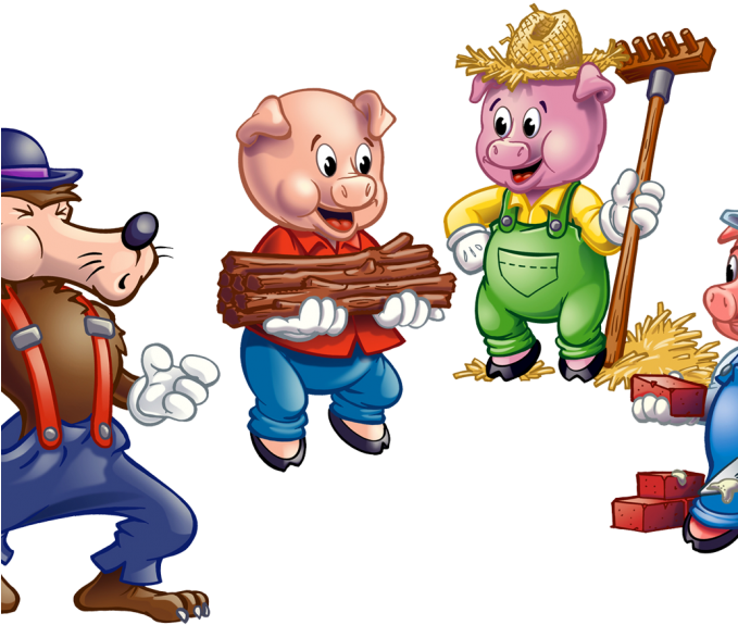 Three Little Pigs Clipart - Three Little Pigs Clip Art (678x600)