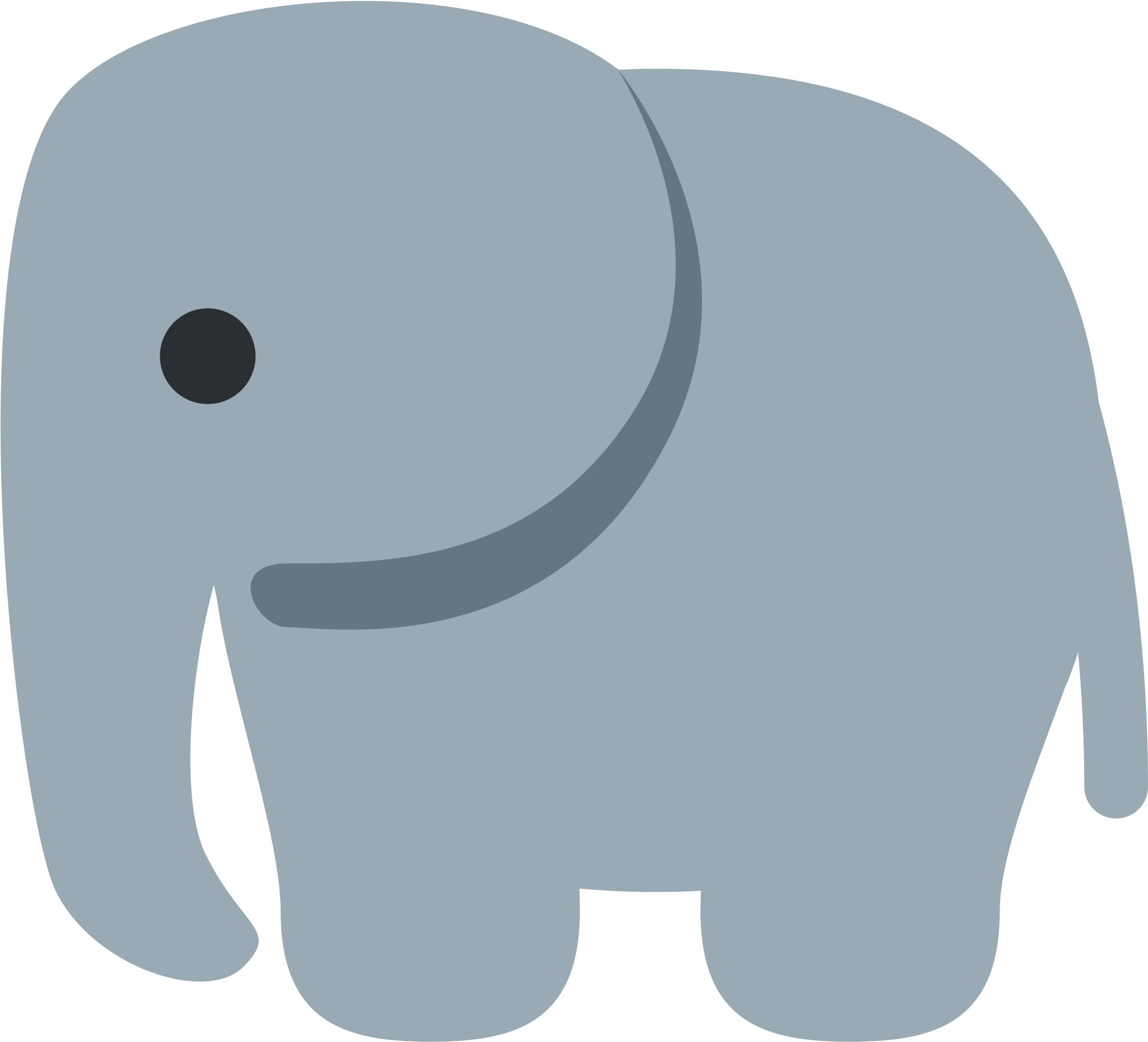 Clip Art Baby Elephant Download - Elephant Emoticon (2048x2048)