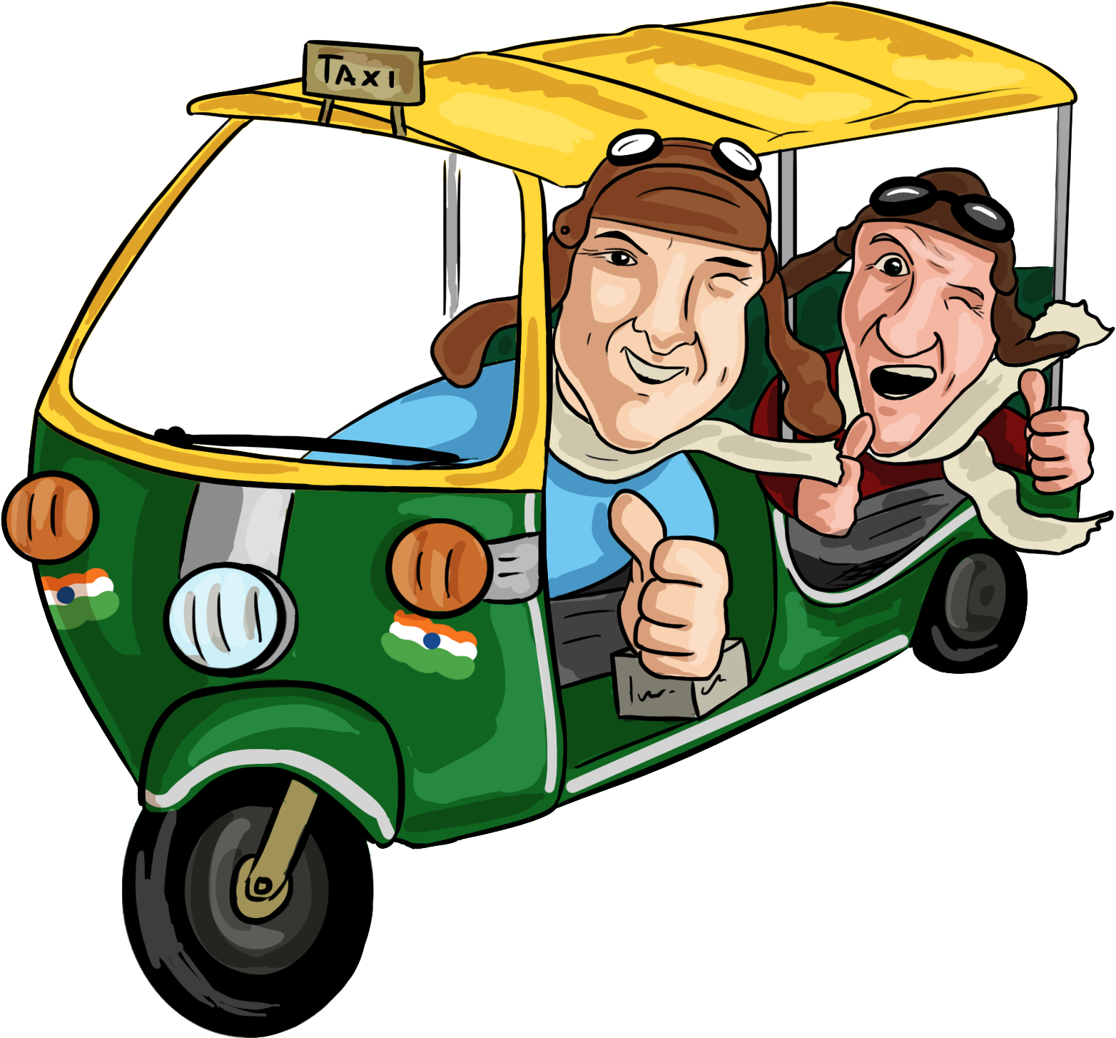 Auto Rickshaw Varanasi Ganges Vehicle - Tuk Tuk Cartoon Png (2500x1500)